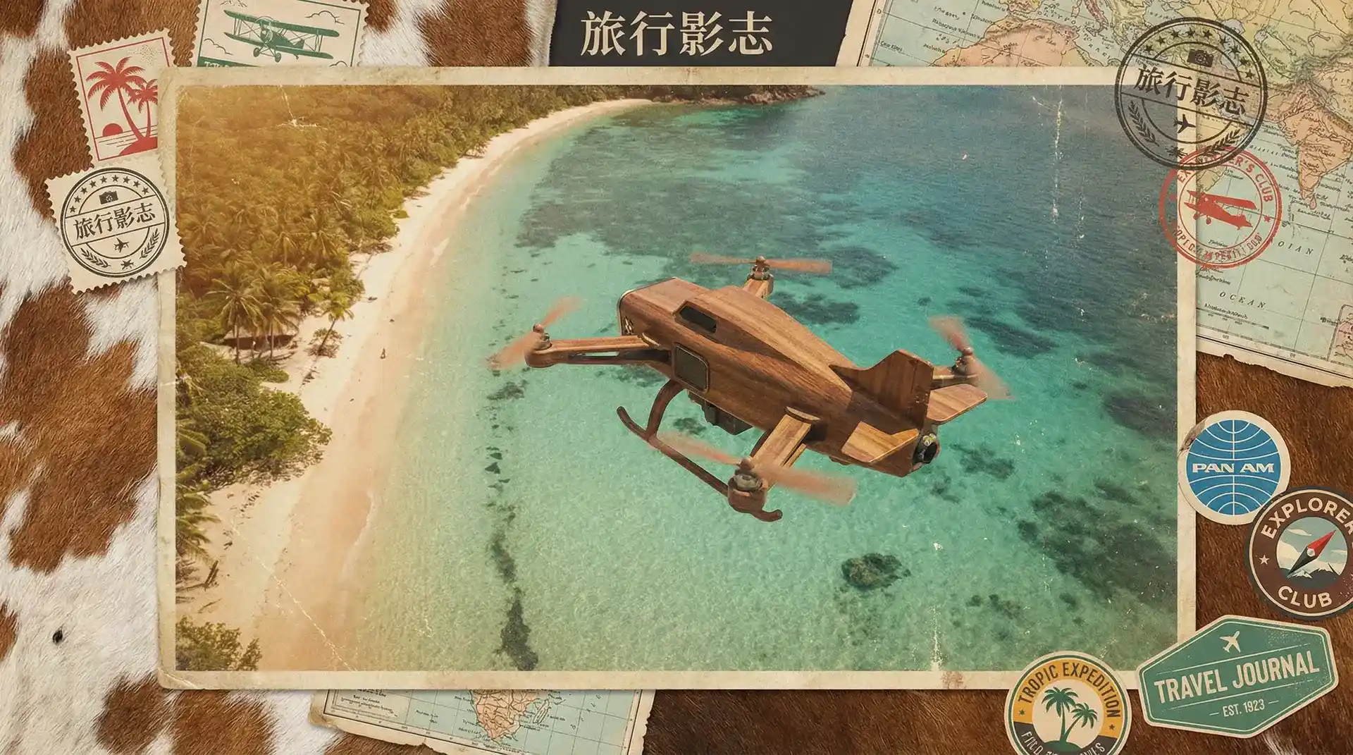 航拍无人机俯瞰海滩 - 小小绘 航拍设备